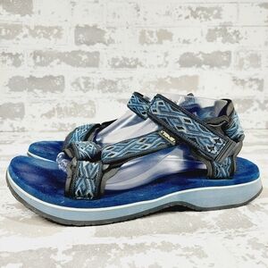 Teva Sandals Hiking Ankle Strappy Flats Blue Hook Loop Open Toe Sandals O354